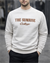 Beyaz 3 İplik Şardonlu Baskılı Sweatshirt