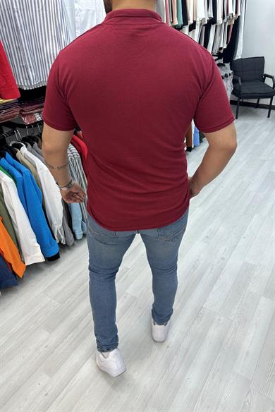 Bordo Slim fit Polo Yaka Tshirt