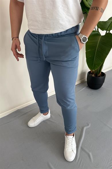 Duble Paça Beli Lastikli Likralı Jogger