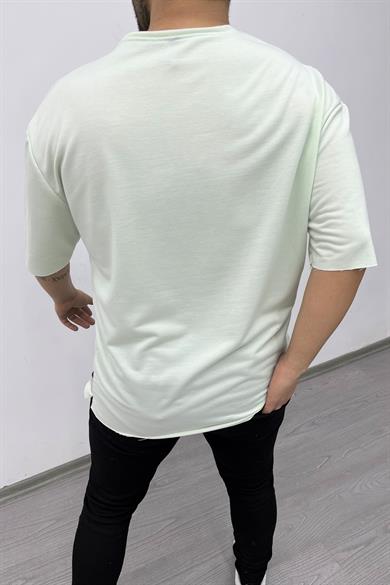 Ekru Pis Dikiş Oversize Tshirt
