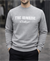 Gri 3 İplik Şardonlu Baskılı Sweatshirt