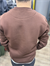 Kahverengi 3 İplik Şardonlu Baskılı Sweatshirt