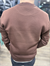 Kahverengi 3 İplik Şardonlu Baskılı Sweatshirt