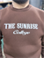 Kahverengi 3 İplik Şardonlu Baskılı Sweatshirt