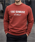 Kırmızı 3 İplik Şardonlu Baskılı Sweatshirt