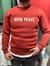 Kırmızı üç iplik şardonlu sweatshirt
