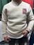 Krem 3 İplik Şardonlu Baskılı Sweatshirt