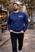 Lacivert üç iplik şardonlu sweatshirt
