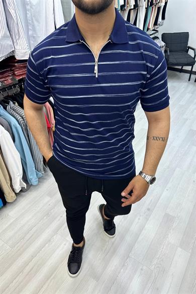 Lacivet Çizgili Slim fit Polo Yaka Tshirt