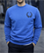 Mavi 3 İplik Şardonlu Baskılı Sweatshirt
