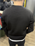 Siyah 3 İplik Şardonlu Baskılı Sweatshirt