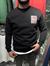 Siyah 3 İplik Şardonlu Baskılı Sweatshirt
