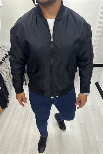Siyah Bomber Ceket