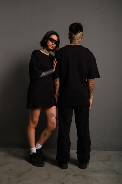 Siyah Oversize Basic Tshirt