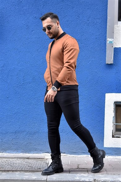 Taba Slim Fit Nubuk Ceket