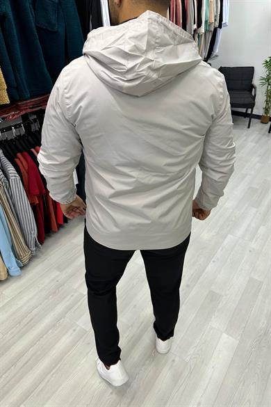 Taş Kapüşonlu Su Geçirmez Mevsimlik Mont