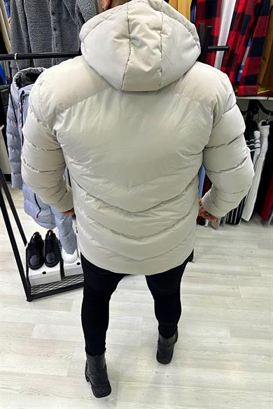 Taş Polarlı Şişme Mont