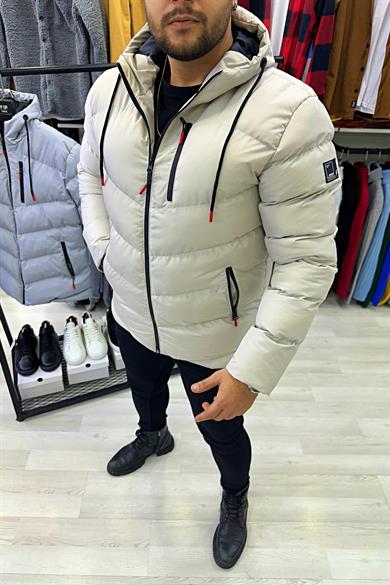 Taş Polarlı Şişme Mont