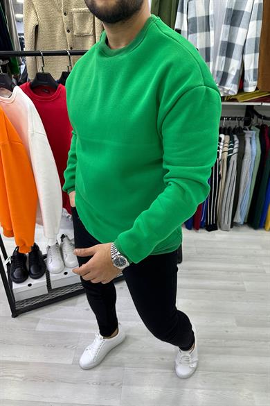 Yeşil Oversize Basic Sweat