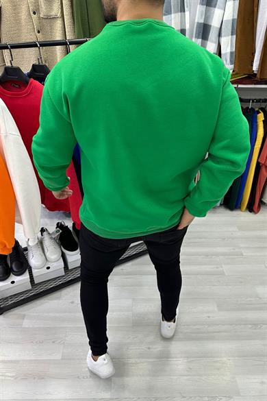 Yeşil Oversize Basic Sweat