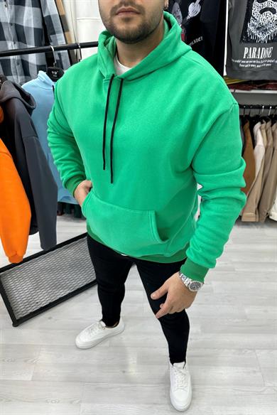 Yeşil Oversize Kapüşonlu Sweat