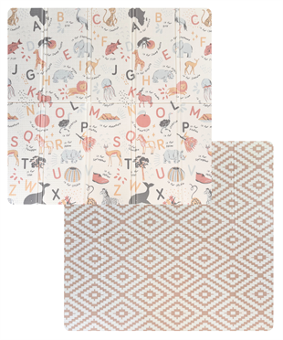 Safari Beige Katlanabilir Oyun Matı 200X180X1,5 CM