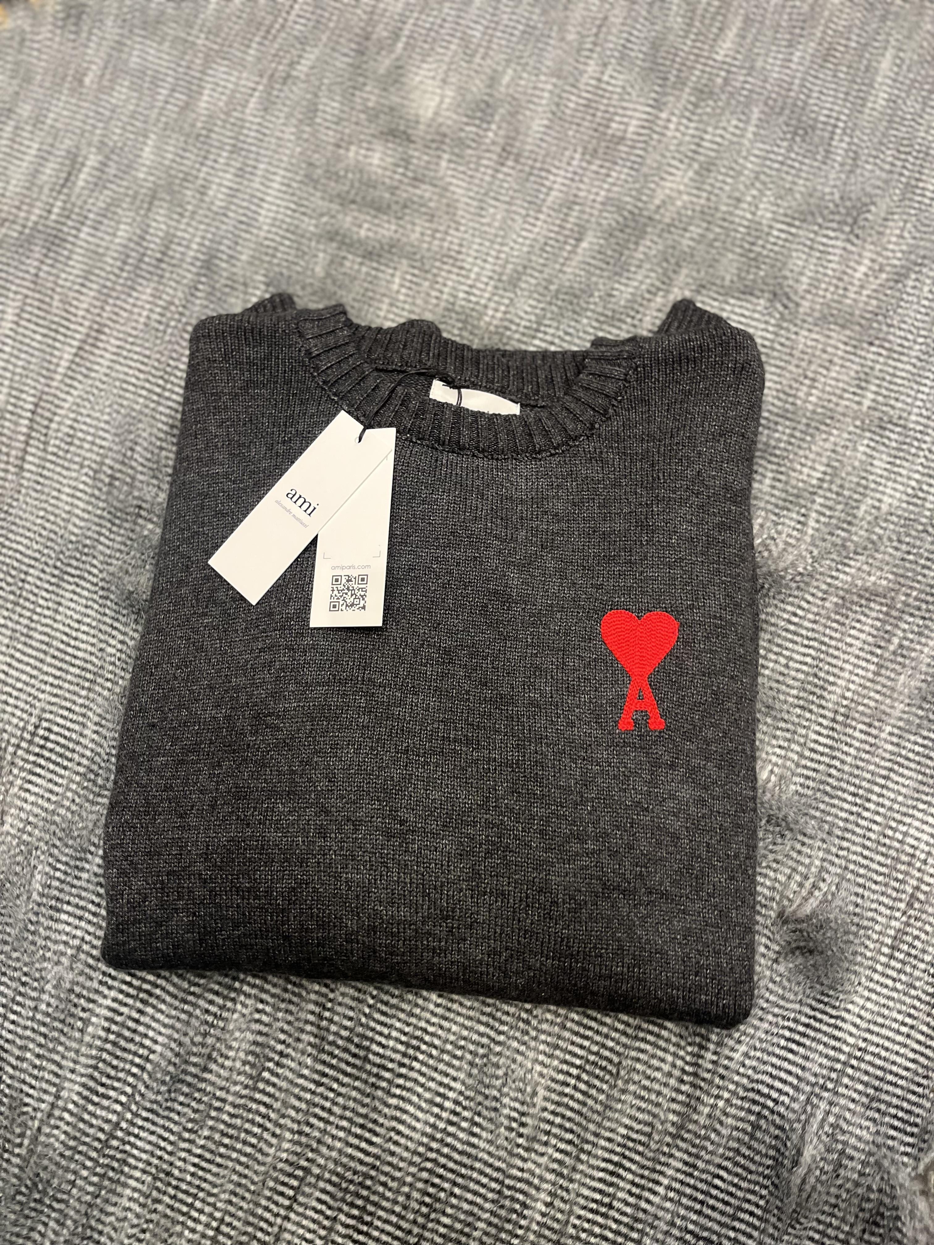 YENİ SEZON AMİ PARİS GRİ YÜN KAZAK 