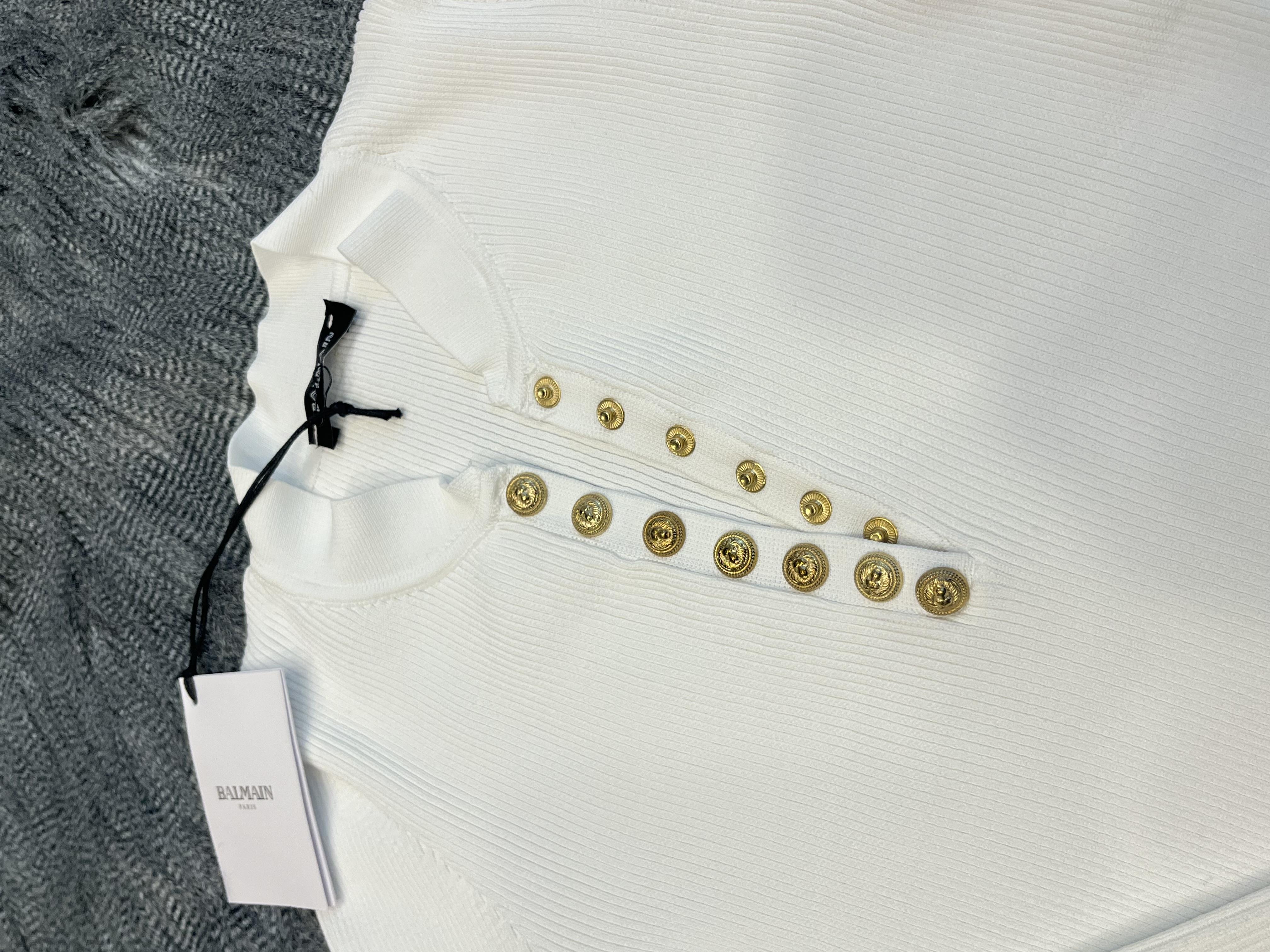 BALMN DÜĞMELİ BEYAZ TRİKO