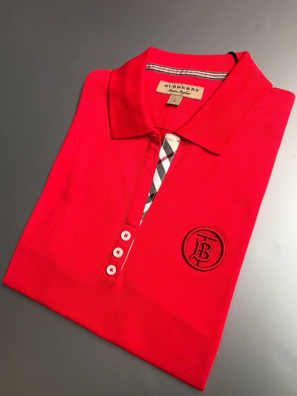 BURBERRY POLO YAKA KIRMIZI TSHİRT