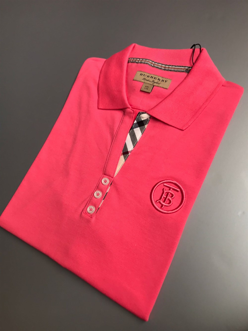 BURBERRY POLO YAKA PEMBE TSHİRT