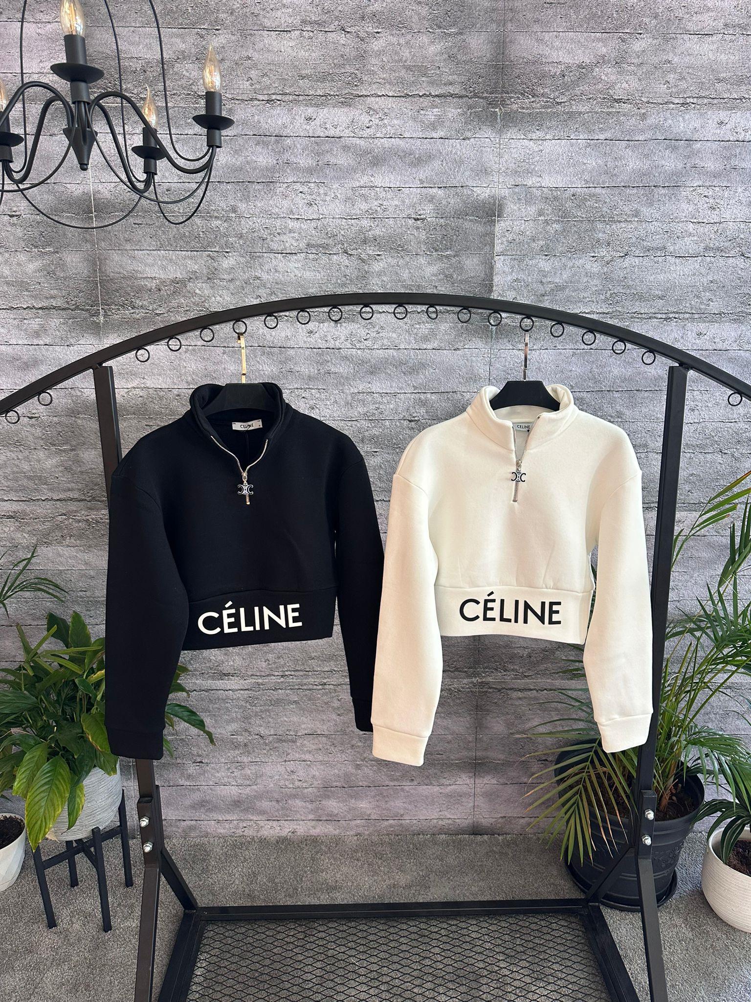 clne beyaz crop sweatshirt 