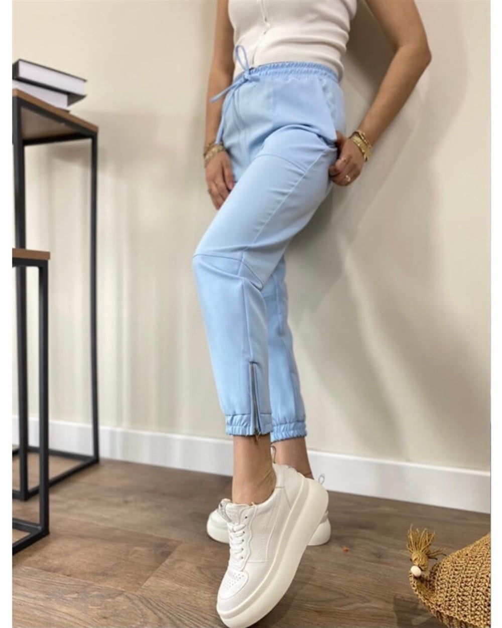 Jogger Bebe Mavi Pantolon