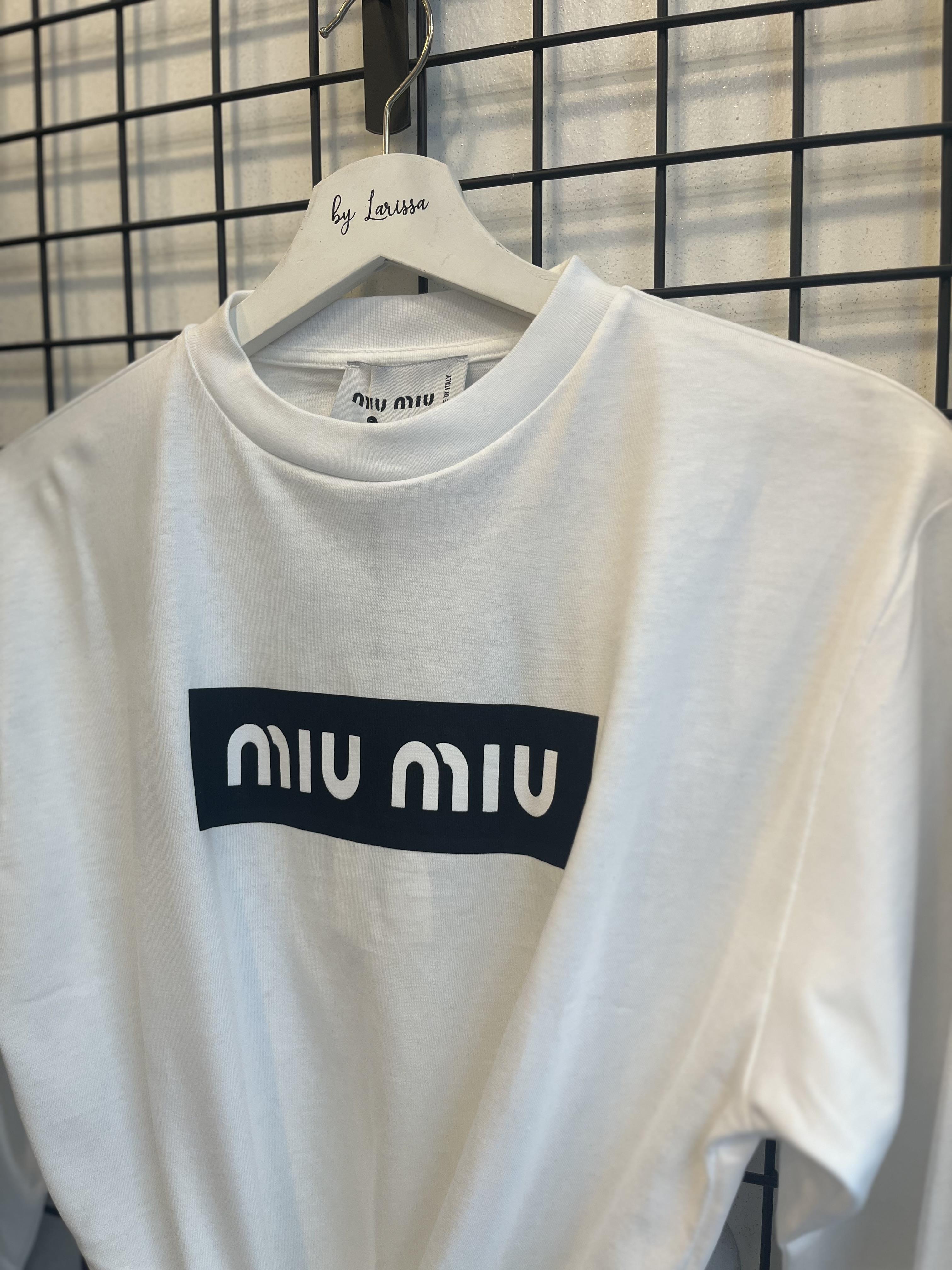 MİU BEYAZ UZUN KOLLU TSHİRT 