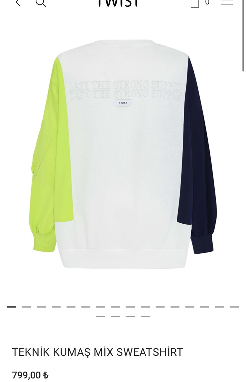 Twist beyaz sweatshirt  