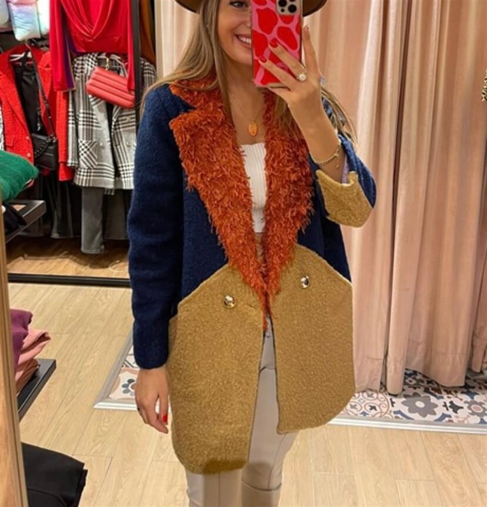 Twist model tasarım kaşe kaban