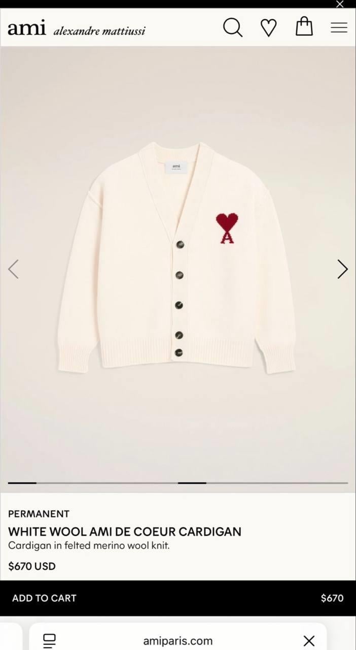 YENİ SEZON AMİ BEYAZ HIRKA