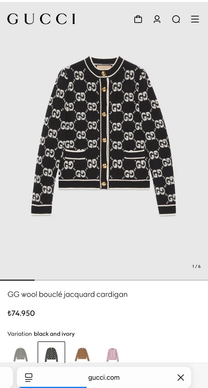 YENİ SEZON GCCİ SİYAH HIRKA