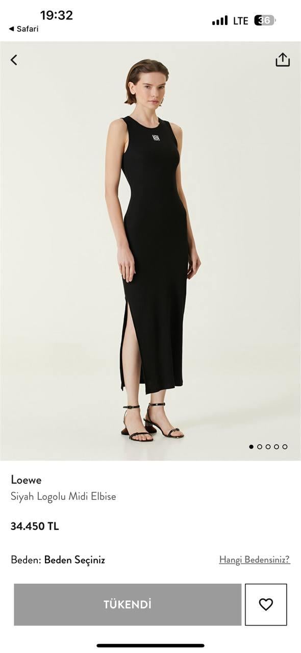 YENİ SEZON LOEWE SİYAH ELBİSE