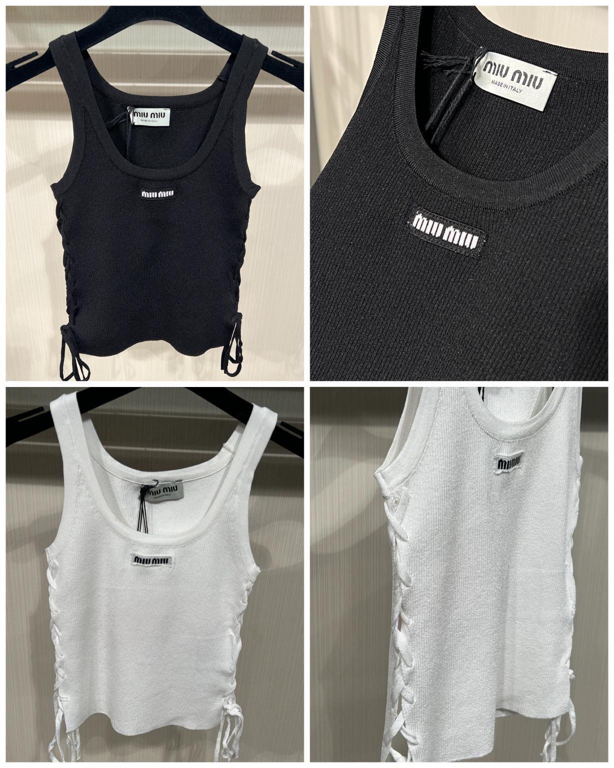 YENİ SEZON MİU DETAYLI SİYAH TANK TOP