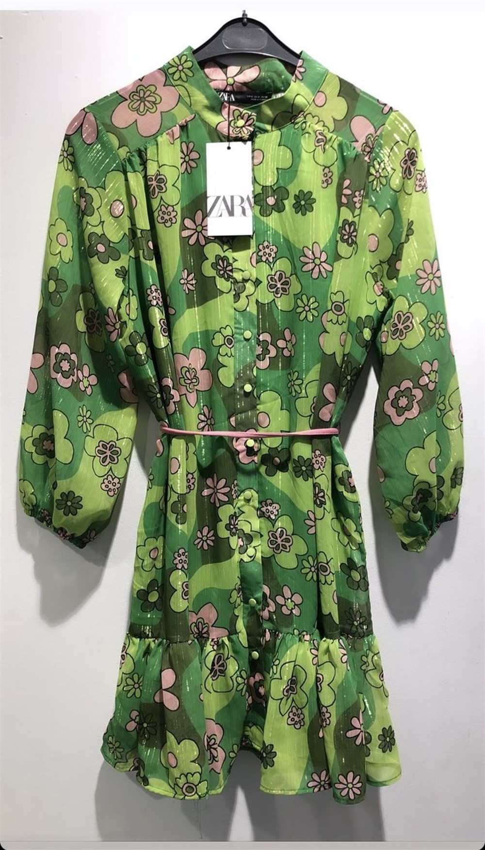 ZARA ÇİÇEK DESENLİ ELBİSE