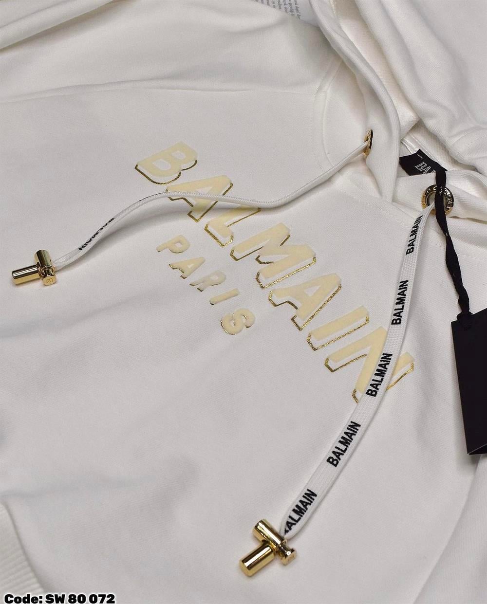 Blmn beyaz crop hoddie