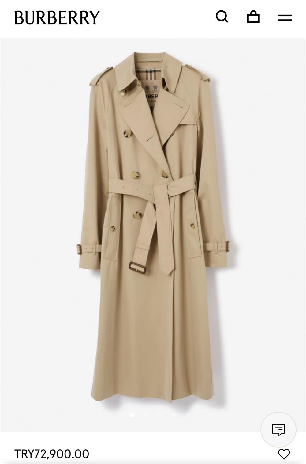Burbrry bej trençkot
