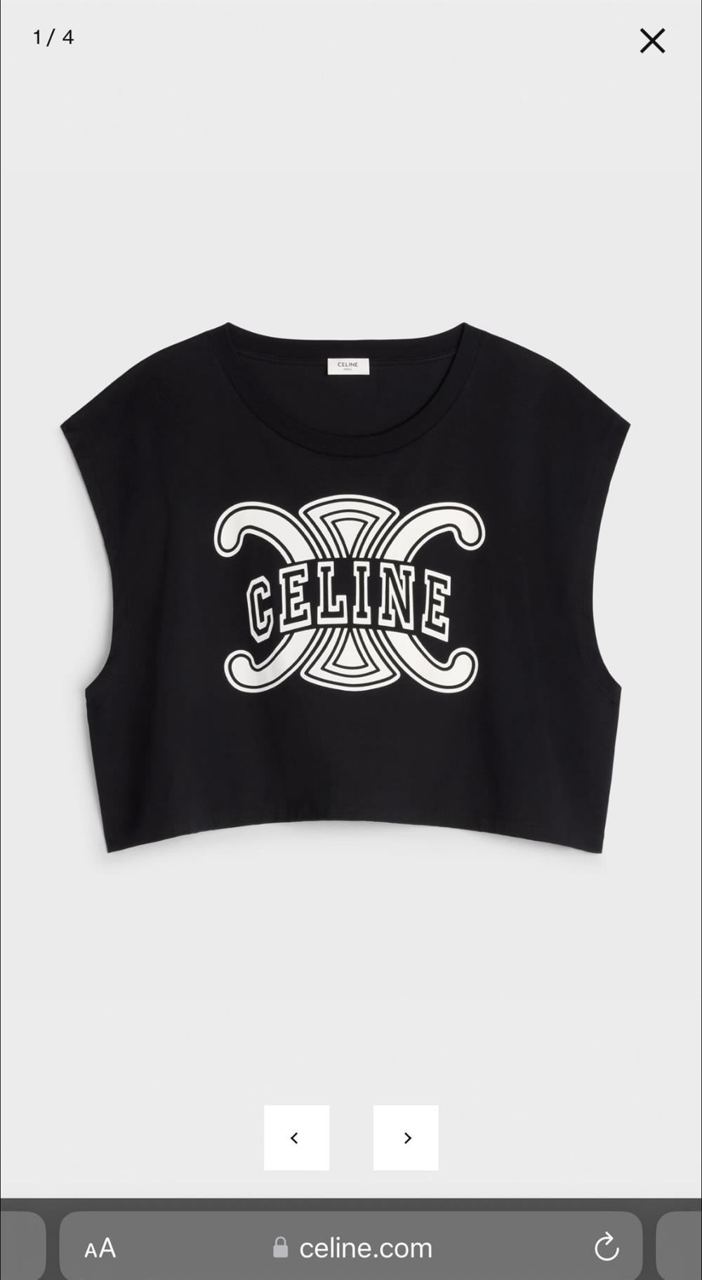 Celine siyah crop top