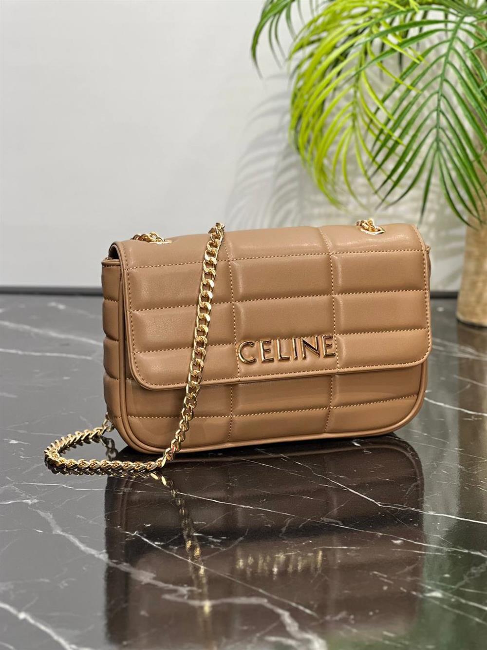 CELİNE VİZON CHAİN SHOULDER BAG MATELASSE 