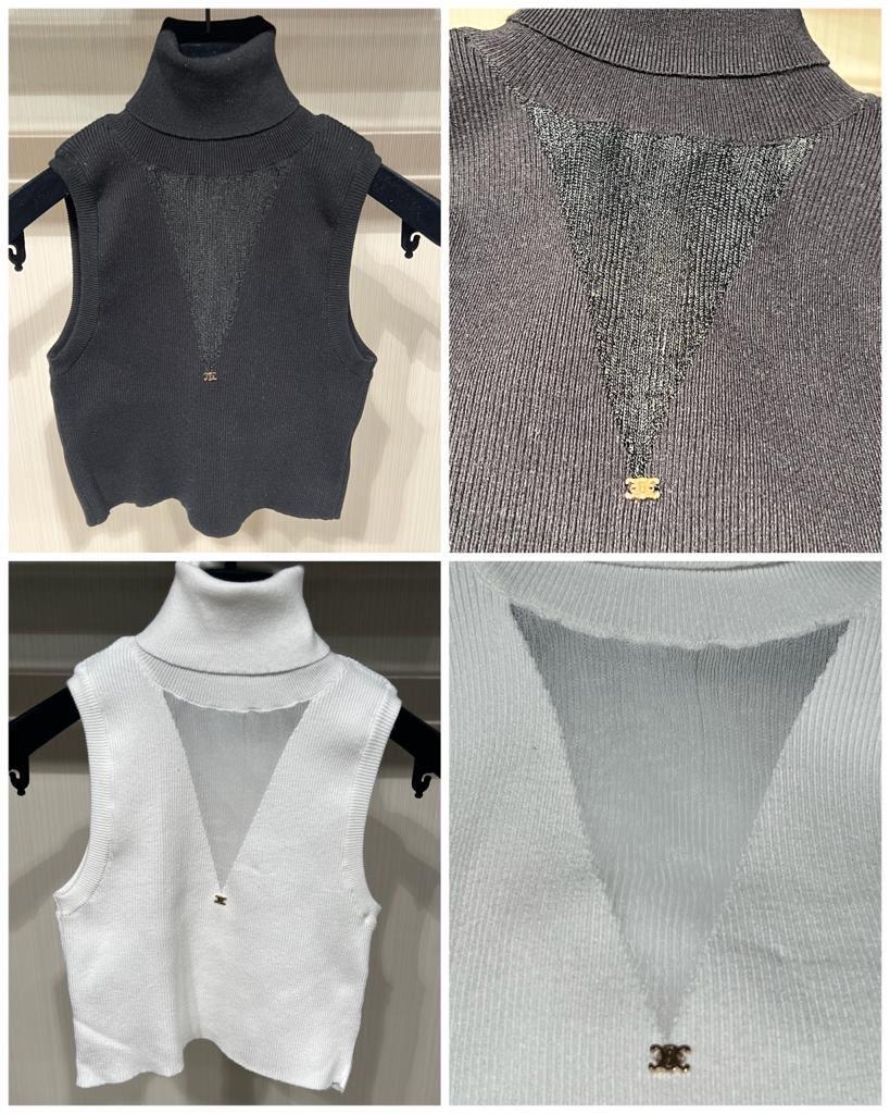 CLNE BALIKÇI YAKA BEYAZ TRİKO