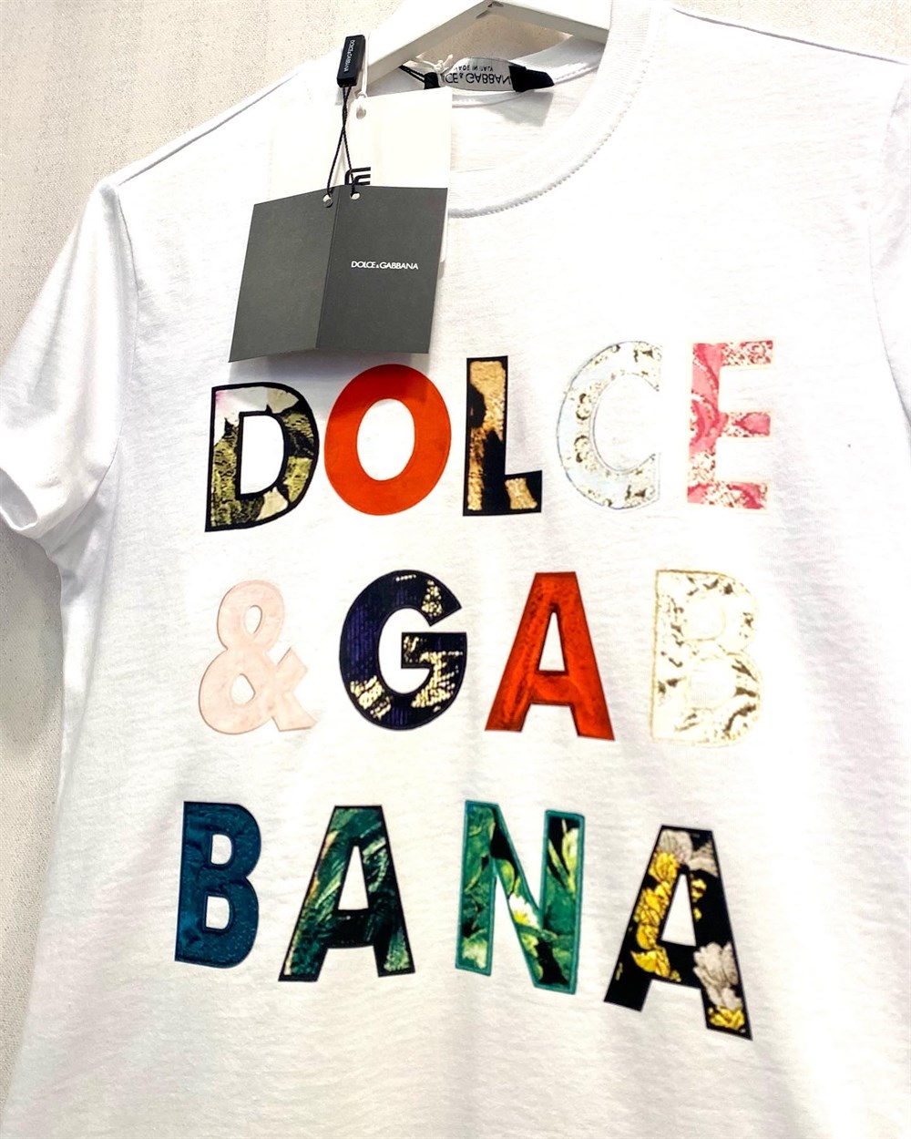 DG YAZI BASKILI BEYAZ TSHİRT 