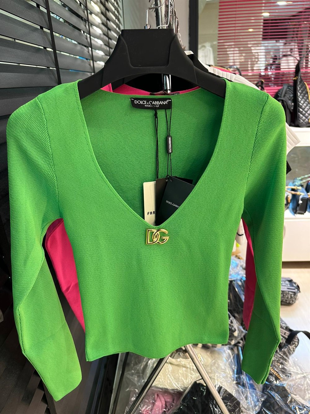 DG YEŞİL V YAKA İNCE TRİKO