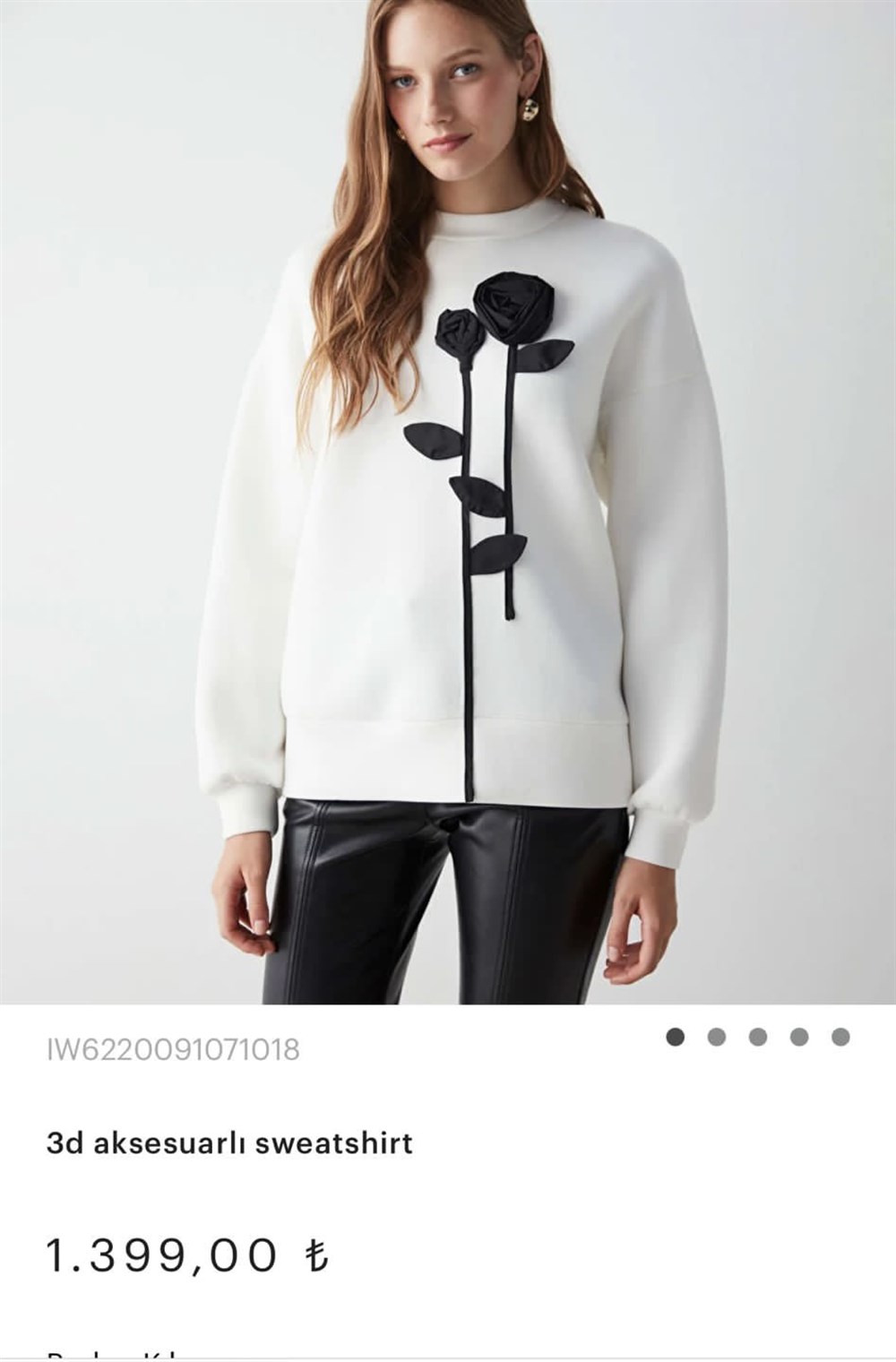 İPKYOL 3D BEYAZ SWEATSHİRT 