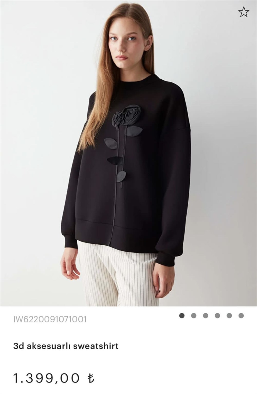 İPKYOL 3D SİYAH SWEATSHİRT 