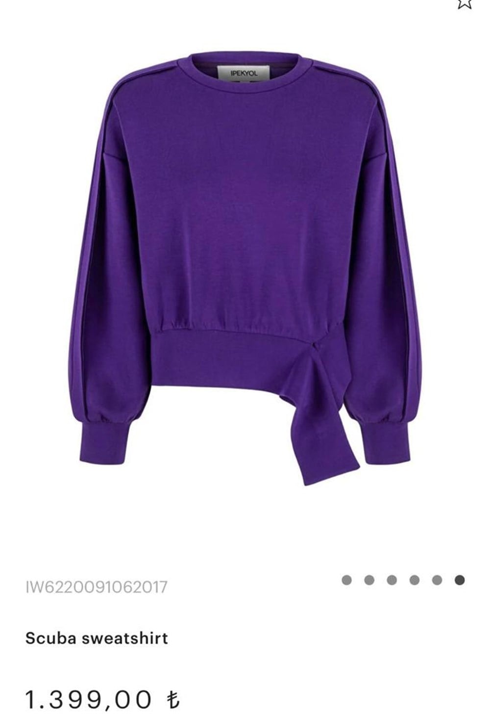 İPKYOL SCUBA MOR SWEATSHİRT  